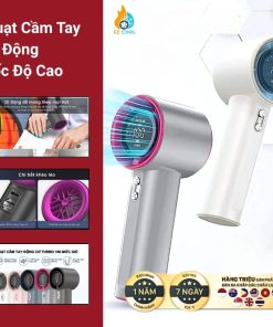 QCT05 - Quạt cầm tay tích điện mini EZCOOL có thể sạc lại, cầm tay, di động, gió mạnh,100 tốc độ gió