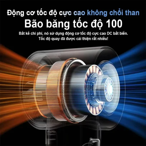 Quạt Mini QCT06 – 120 Cấp Gió, Làm Mát Nhanh, Màn Hình LED, Pin Trâu 6H - Hình ảnh 7