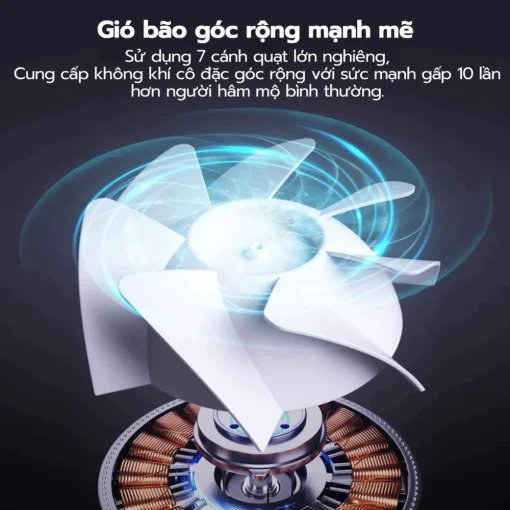 Ez Cool Pro Max–quạt Tích Điện Để Bàn 3in1 Công Nghệ Mát Sâu,Không Tiếng Ồn, Hiển Thị LED Thông Minh - Hình ảnh 2